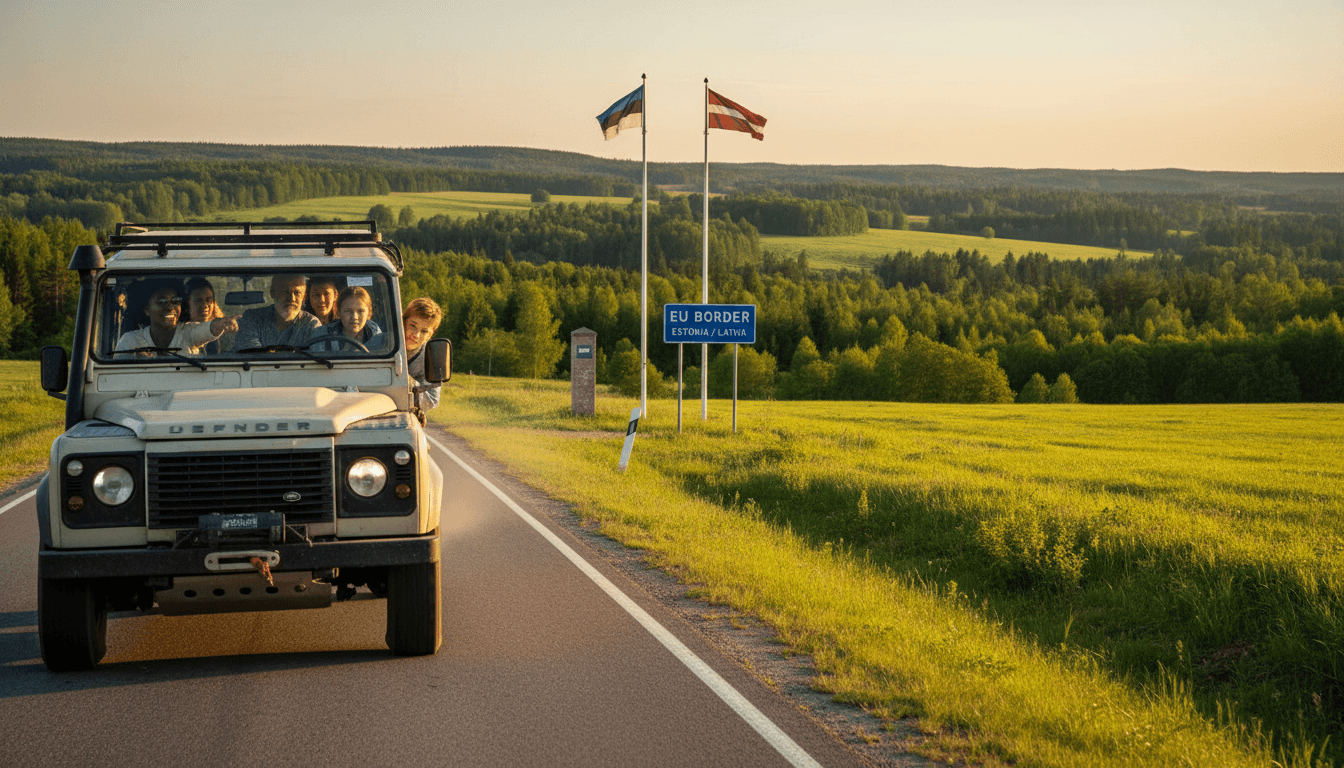 Private vehicle crossing between Baltic countries with ease